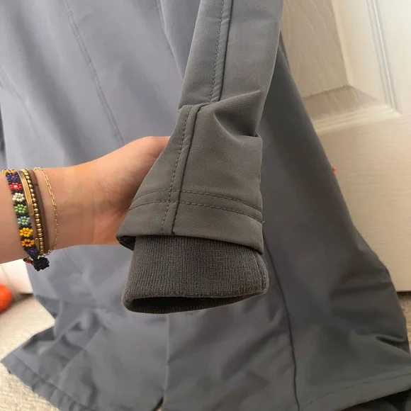 Title Nine Neo Trench Coat Gray Orange - Picture 4 of 5